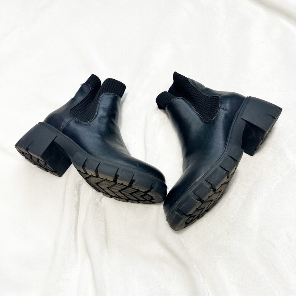 Sincerely Jules Ashville Black Ankle Boots with Chunky Heel size 7.5